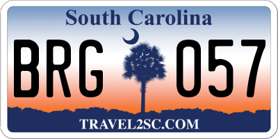 SC license plate BRG057