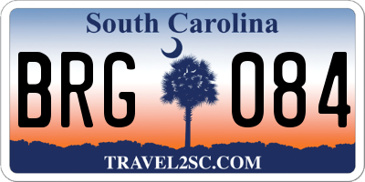 SC license plate BRG084