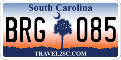 SC license plate BRG085