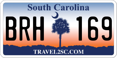 SC license plate BRH169