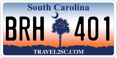 SC license plate BRH401