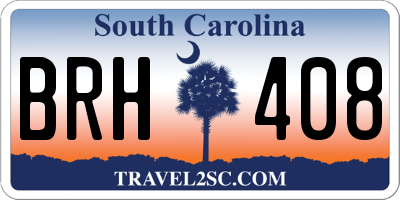 SC license plate BRH408