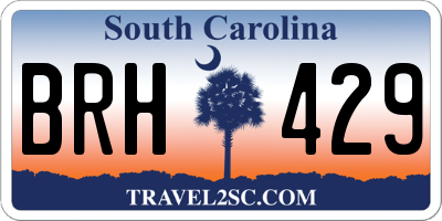 SC license plate BRH429
