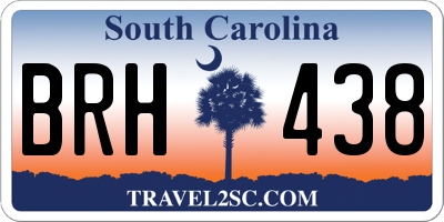 SC license plate BRH438