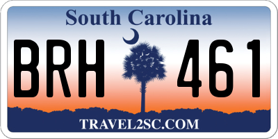 SC license plate BRH461