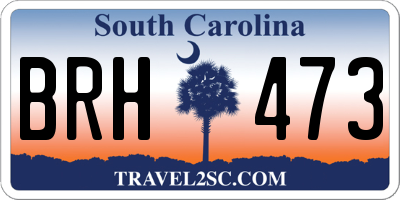 SC license plate BRH473