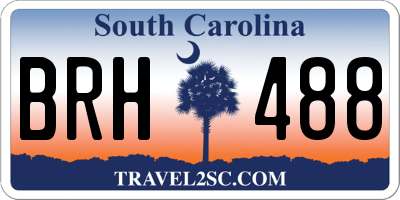 SC license plate BRH488