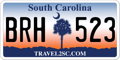 SC license plate BRH523