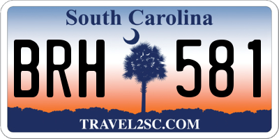 SC license plate BRH581