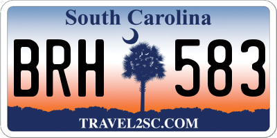 SC license plate BRH583