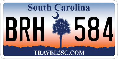 SC license plate BRH584