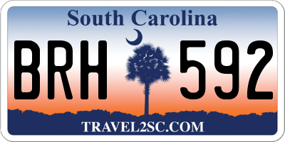 SC license plate BRH592