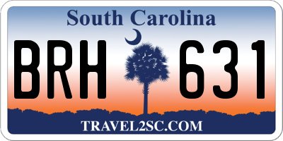 SC license plate BRH631