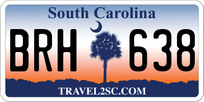SC license plate BRH638