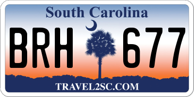 SC license plate BRH677