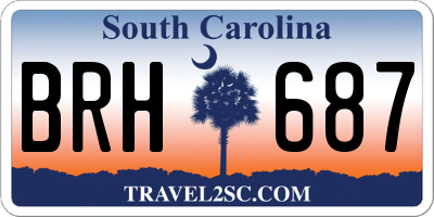 SC license plate BRH687