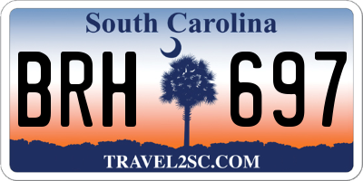 SC license plate BRH697