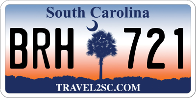 SC license plate BRH721