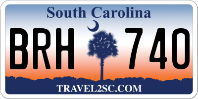 SC license plate BRH740
