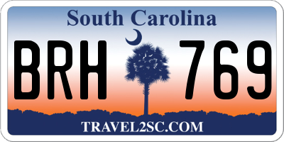 SC license plate BRH769