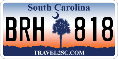 SC license plate BRH818