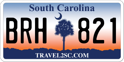 SC license plate BRH821