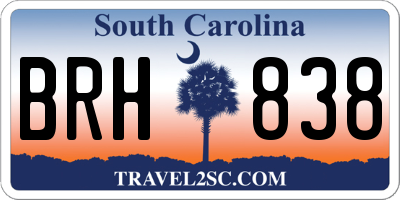SC license plate BRH838