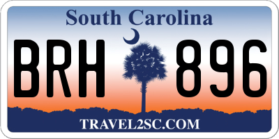 SC license plate BRH896