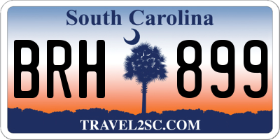 SC license plate BRH899