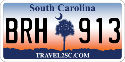 SC license plate BRH913