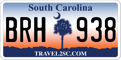 SC license plate BRH938
