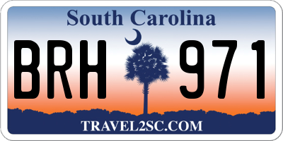 SC license plate BRH971