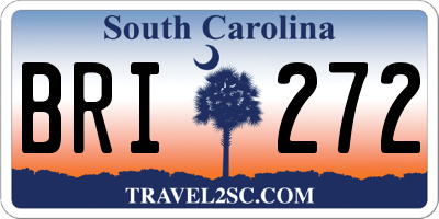 SC license plate BRI272