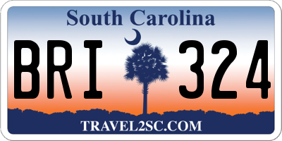 SC license plate BRI324