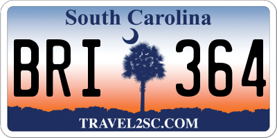SC license plate BRI364