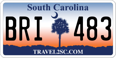 SC license plate BRI483