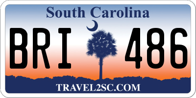 SC license plate BRI486
