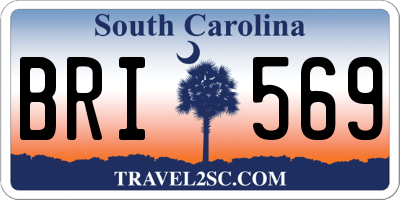 SC license plate BRI569