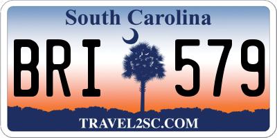 SC license plate BRI579