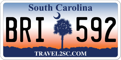SC license plate BRI592