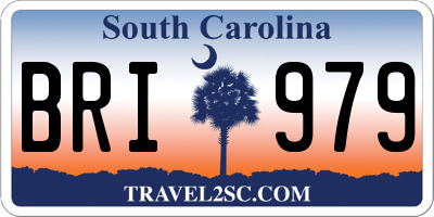 SC license plate BRI979