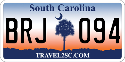 SC license plate BRJ094