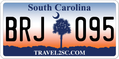 SC license plate BRJ095