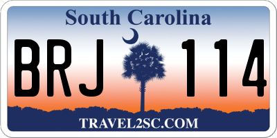 SC license plate BRJ114
