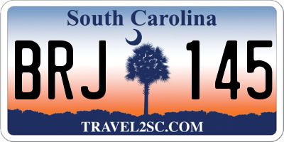 SC license plate BRJ145