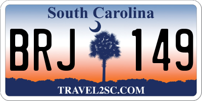 SC license plate BRJ149