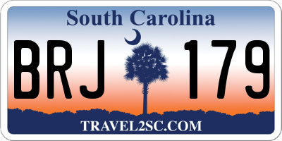 SC license plate BRJ179