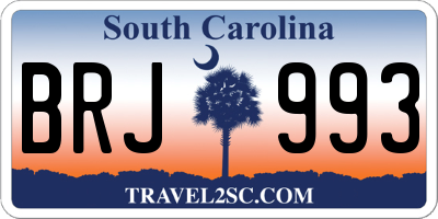 SC license plate BRJ993