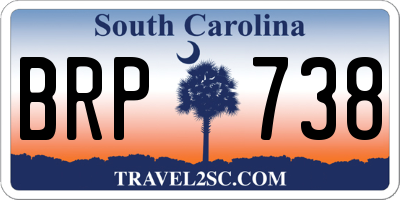 SC license plate BRP738
