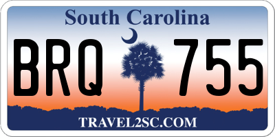 SC license plate BRQ755